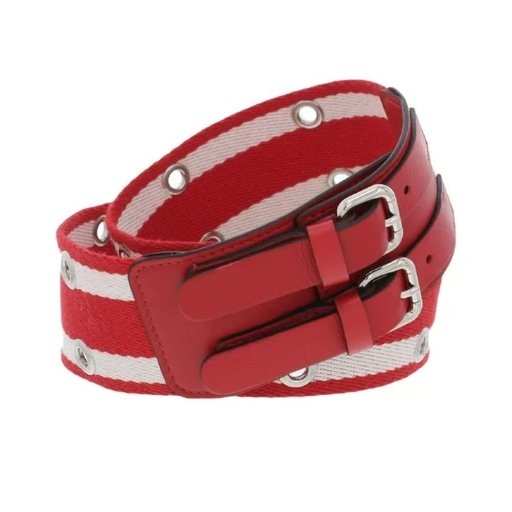 Red Valentino women leather belt RQ0T0A61 DGY Italy made red CM 70 $399